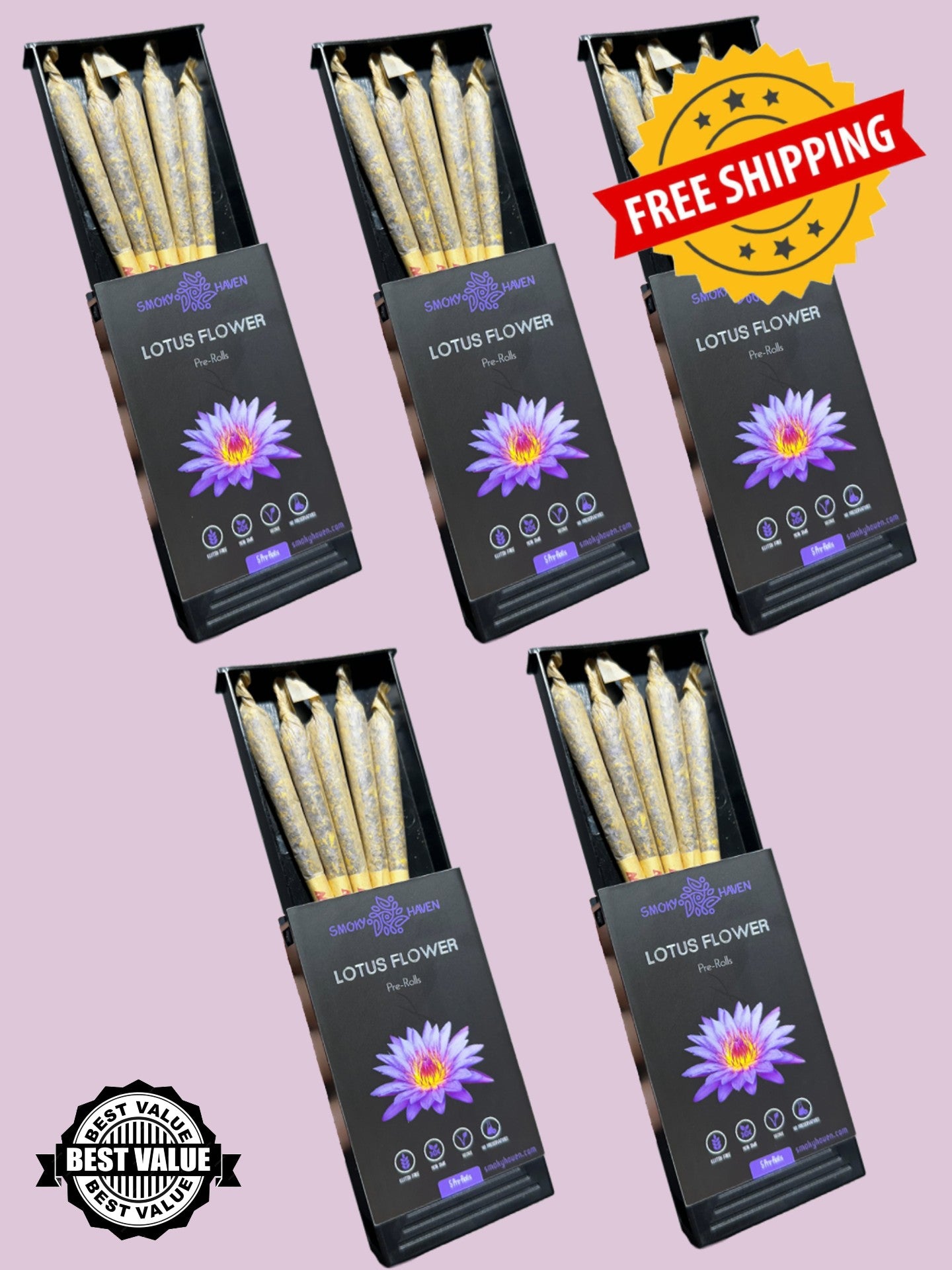 Blue Lotus Prerolls- 5 Pack